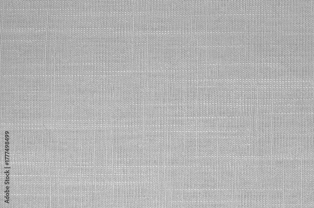 Fototapeta premium Light grey linen fabric texture background, seamless pattern of natural textile.