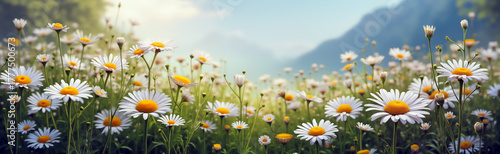 Landscape with daisies