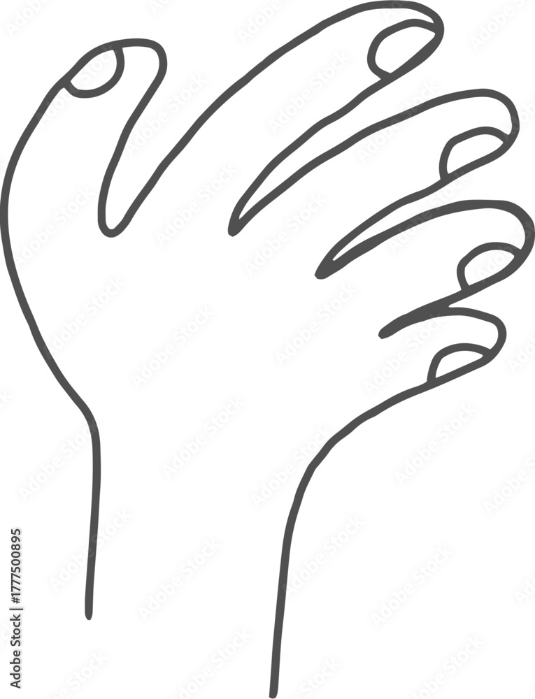 Obraz premium Abstract hand doodle. Simple linear hand drawn illustration.