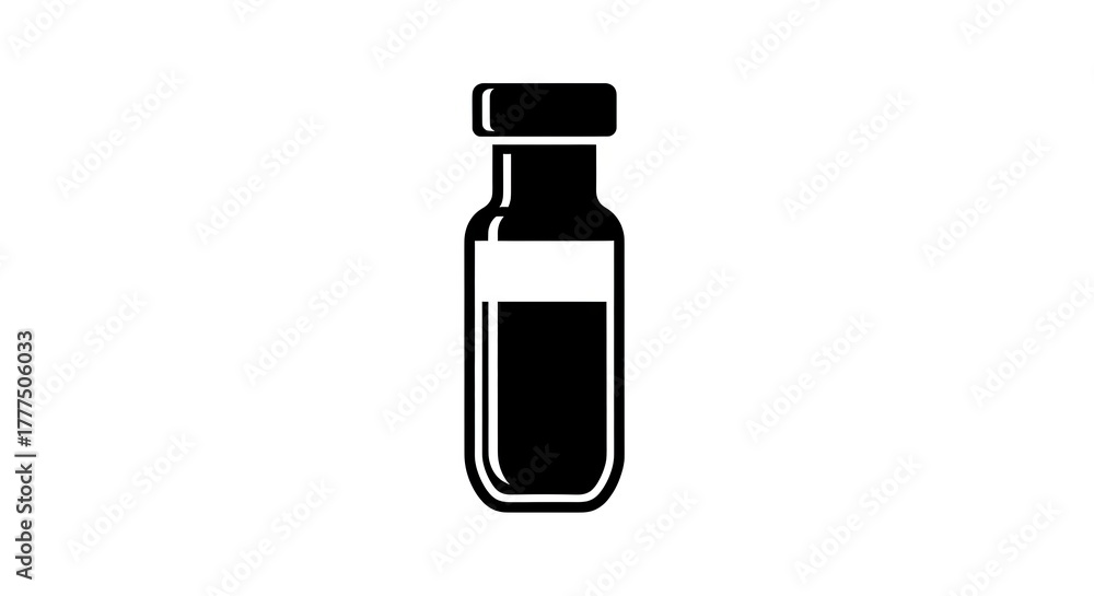 Fototapeta premium Pharmaceutical vial icon isolated on white