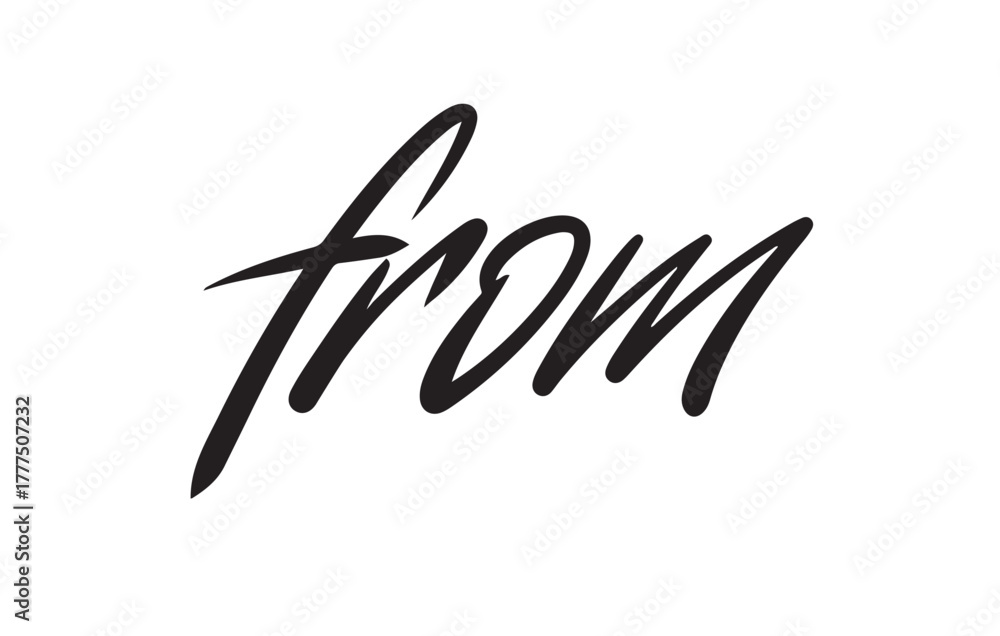 Obraz premium From Modern Minimalist Connector Word Vector