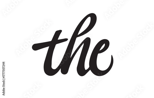 The Fluid Brush Calligraphy Word Vector