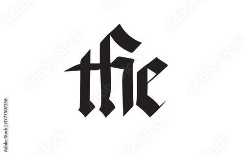 The Gothic Blackletter Calligraphy Typography Vector
