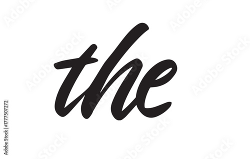 The Modern Round Lettering Word Vector