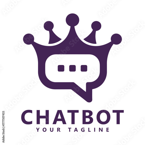 Chat bot logo design virtual assistant bot icon