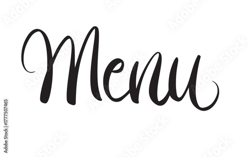 Menu Elegant Brush Calligraphy Vector Design