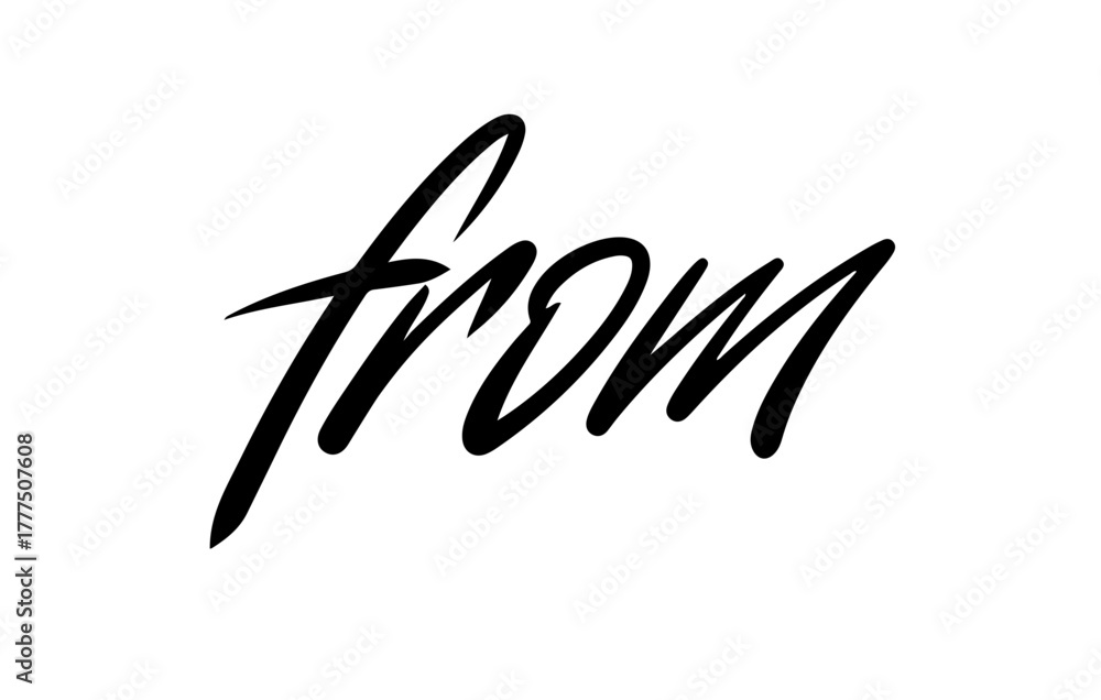 Fototapeta premium From Modern Minimalist Connector Word Vector