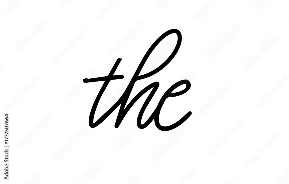 Fototapeta premium The Word Monoline Hand Lettering Word Vector