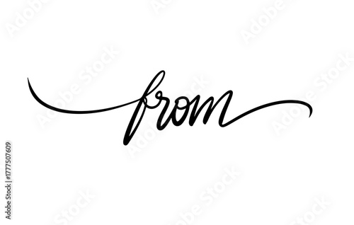 From Flourished Vintage Word Vector