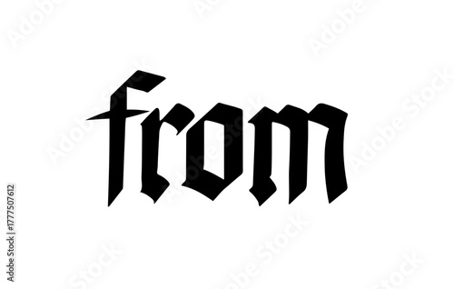 From Gothic Blackletter Dark Typography Vector