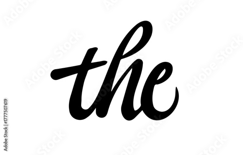 The Fluid Brush Calligraphy Word Vector