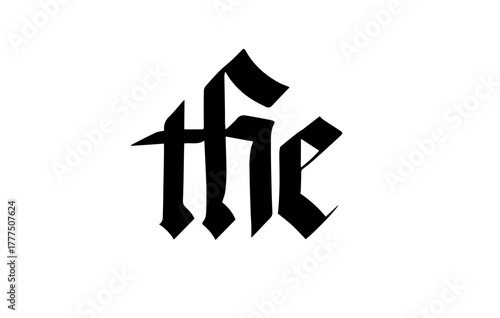 The Gothic Blackletter Calligraphy Typography Vector