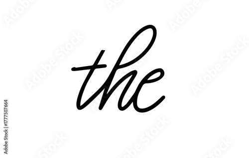 The Word Monoline Hand Lettering Word Vector