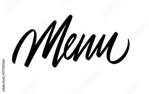 Menu Artistic Ink Stroke Typography Vector