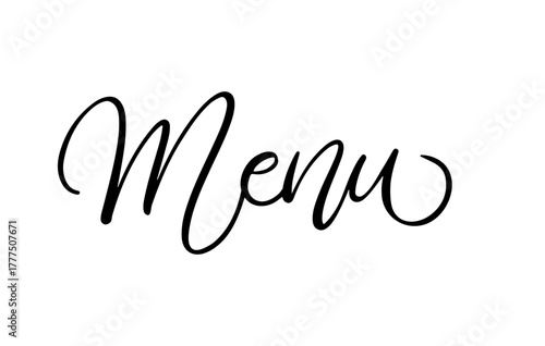 Menu Creative Custom Hand Drawn Lettering Vector
