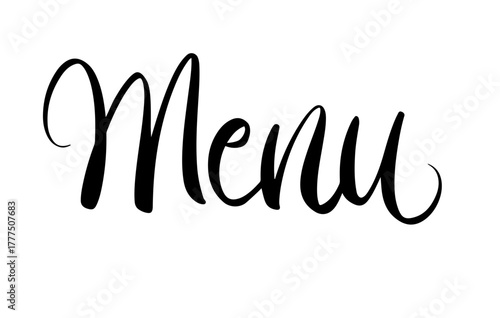 Menu Elegant Brush Calligraphy Vector Design
