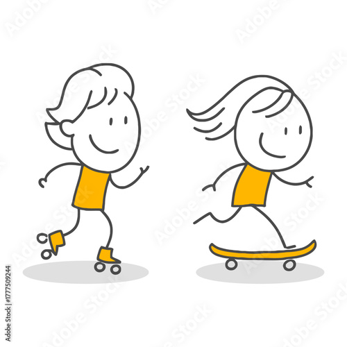 Youthful Enthusiasm and Dynamic Leisure Moments of Active Individuals.