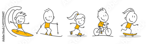 People Having Fun and Being Active in Different Sports Fields.