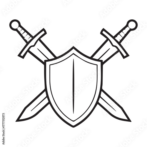Crossed Swords and Shield Emblem