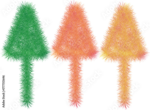 christmas tree made of colored paper