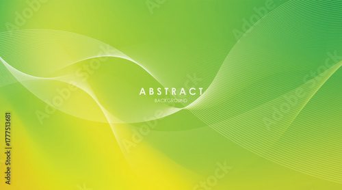 gradient yellow and green color landscape background. poster, banner, and template.