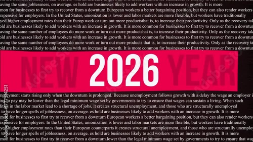 breaking news style new year 2026 newspaper headline motion background animation