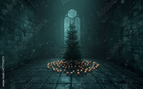 christmas tree in the dark