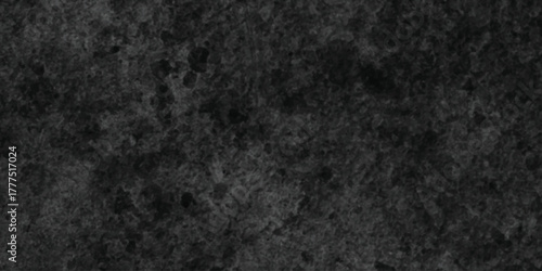 Grunge black rock limestone marble surface cement wall concrete paper backdrop background. Rough blackboard aged nature retro granite structure texture.