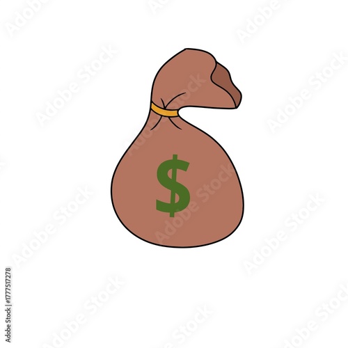Money of a dollar vector illustration