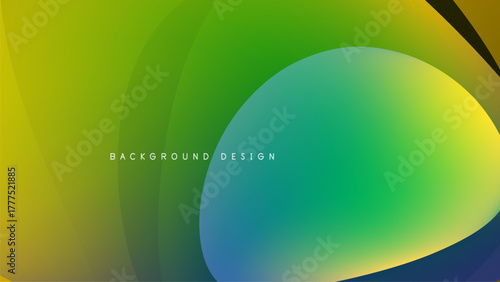 Abstract gradient shapes overlap black space. Vivid colors blend, creating dynamic visual effect. Modern design element.