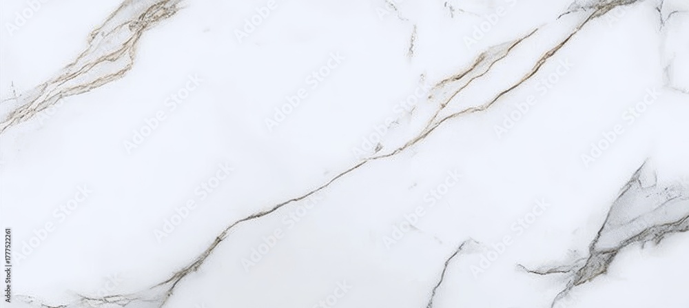 Obraz premium Carrara Quartzite Marble with Elegant White Surface and Striking Veins, Luxury Polished Stone Design