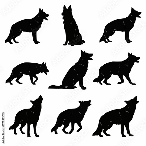 German Shepherd Dog Silhouette