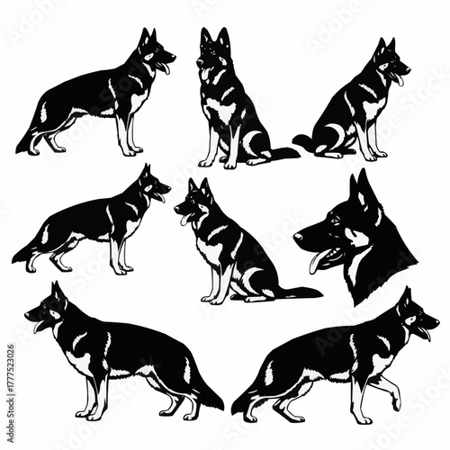 German Shepherd Dog Silhouette