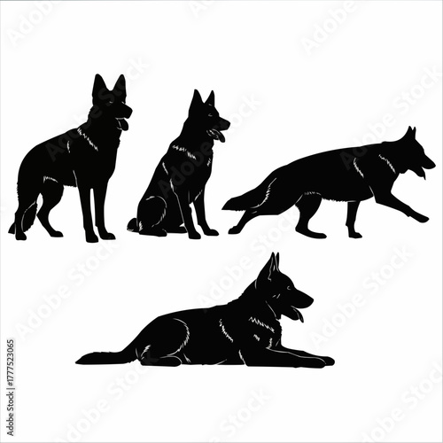 German Shepherd Dog Silhouette