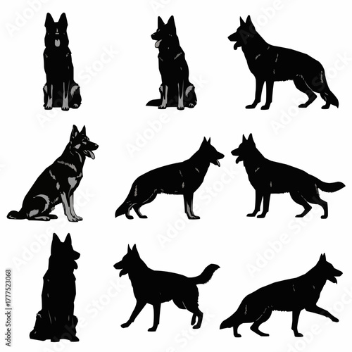 German Shepherd Dog Silhouette