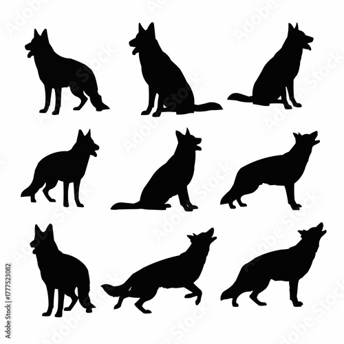 German Shepherd Dog Silhouette