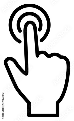 指でタップ、クリックカーソル、選択するなど