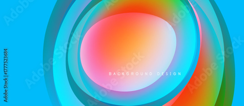 Abstract concentric circles, vibrant colors blend. Modern design, smooth gradients create dynamic visual effect. Background suggests energy, movement.