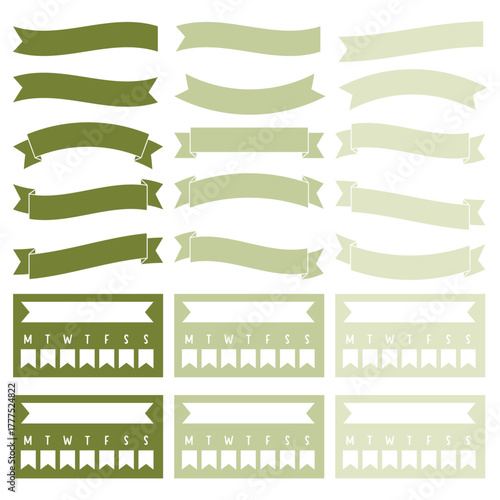 Green Productivity Digital, Planner stickers, Journal Stickers, Memo notes activity and scrapbook stickers.