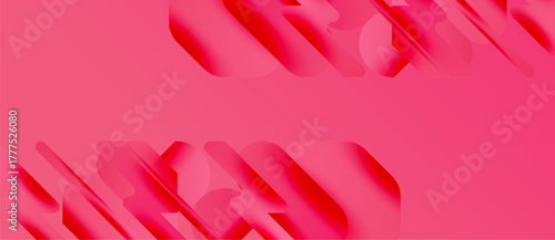Abstract pink layers create dynamic visual texture. Smooth shapes overlap, forming interesting patterns. Minimalist design, vibrant color scheme.