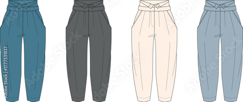 Fashionable Women's Pants in Various Colors Stylish Design and Elegant Apparel for Women