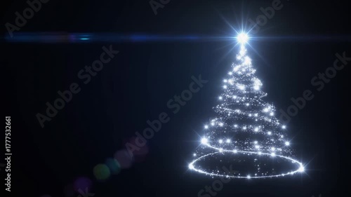Mesmerizing Firefly Christmas Tree: Holographic Light Formation