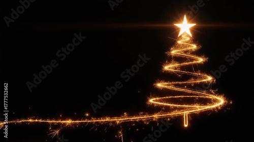 Dynamic Sparkler Christmas Tree Light Painting
