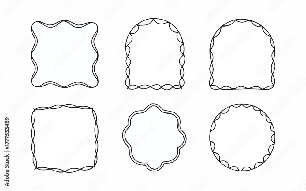 Fototapeta premium Elegant decorative frames and borders collection for creative design projects, adding unique artistic flair and visual appeal.