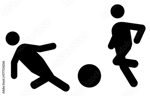 サッカーを楽しむ仲間アイコン