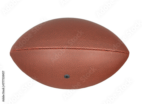 Leather American football ball isolated on transparent background. PNG File.