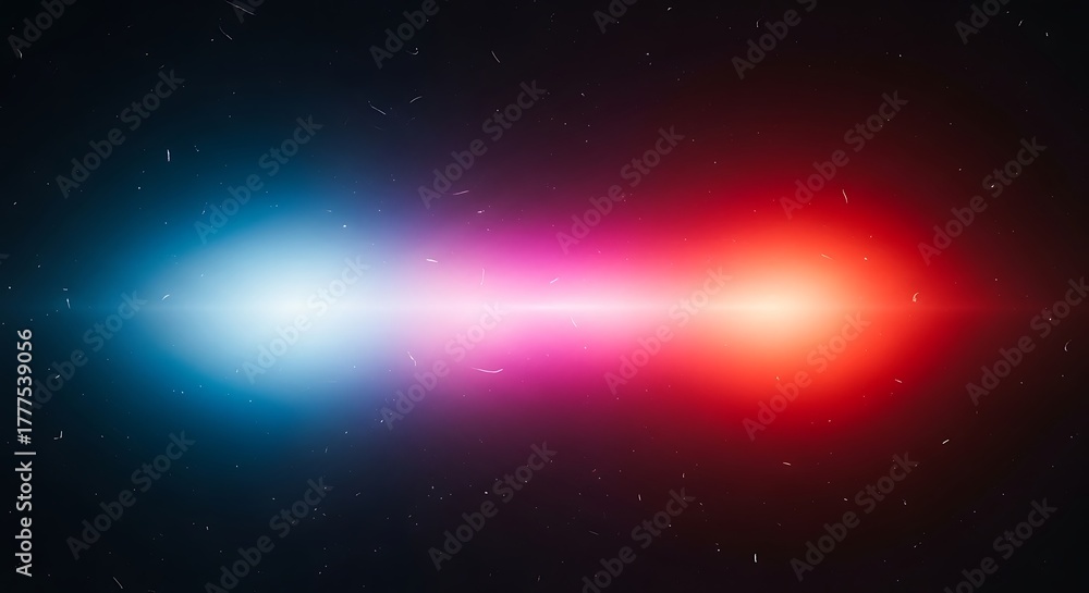 Obraz premium A captivating cosmic dance unfolds as vibrant blue and fiery red hues collide in a mesmerizing display of celestial energy, illuminating the vast expanse of space with an ethereal glow