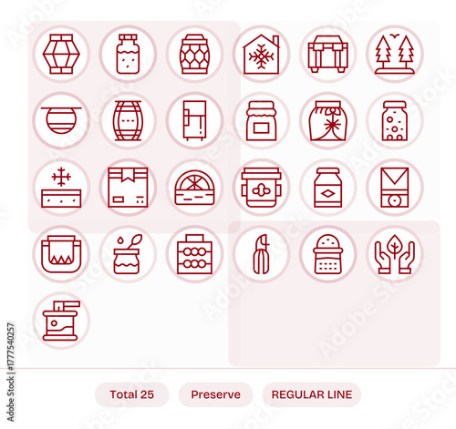 25 Regular Line PIXEL Perfect Vector Icons crafted for Preserve Retina Ready applications