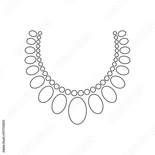 Black and White Ornate Neckline Yoke Design for Tunic or Dress