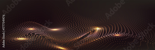 Cryptocurrency fintech network blockchain and programming concept. Technology HUD Element. Connecting dots and lines. digital background with particles.